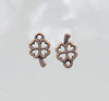 4 Leaf Clover 10x6mm Antique Copper Alloy Metal Charm/Small Pendant - Qty 10 (MB43A) - Beads and Babble