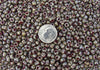 4/0 (5x4mm) Opaque Brown Base with Black and White Stripes Silver Picasso Czech Glass Seed Beads 20 Grams (4CS102) - Beads and Babble