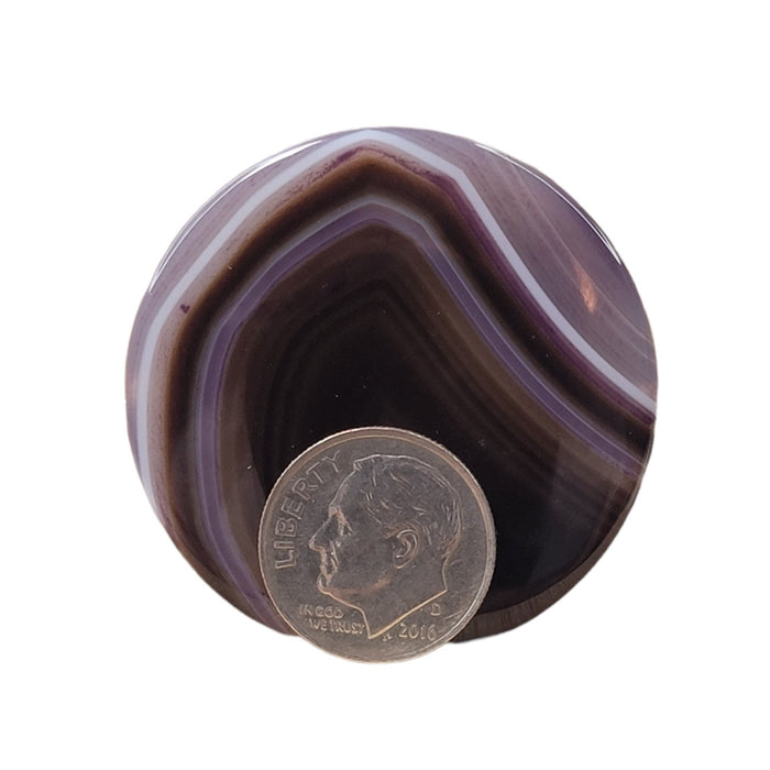 40x8mm Handcrafted Natural Banded Agate Gemstone Pendant (PEND60) - Beads and BabbleLoose Stones