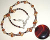 40x9mm Handcrafted Natural Banded Agate Gemstone Pendant (PEND58) - Beads and BabbleLoose Stones