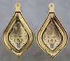 41x23x4mm Antique Gold Alloy Metal Earring Components or Pendants (G235) - Beads and Babble