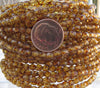 4mm Faceted Matte Golden Honey Picasso Firepolished Glass Beads - Qty 50 (DW5) - Beads and Babble