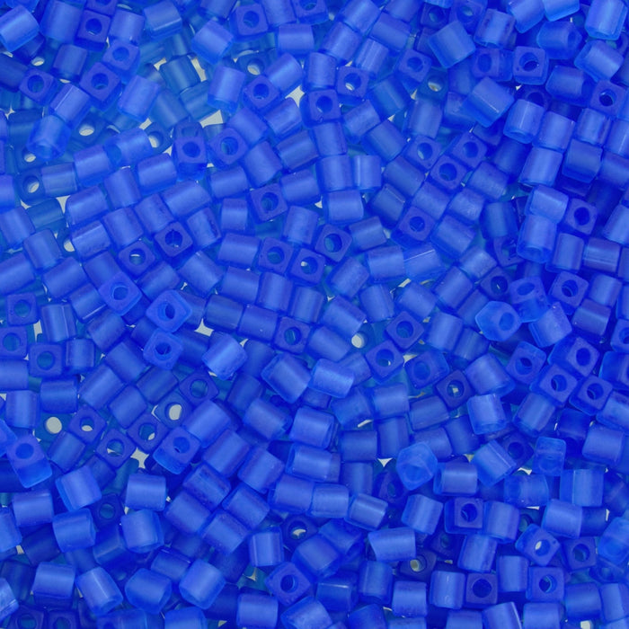 4mm Matte Sapphire MIYUKI Glass Cube Beads 20 Grams (4MIY4) - Beads and Babble