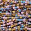 4mm Tulip Patch Picasso Mix Czech Glass Tile Beads - 20 Inch Strand (BW88) - Beads and Babble
