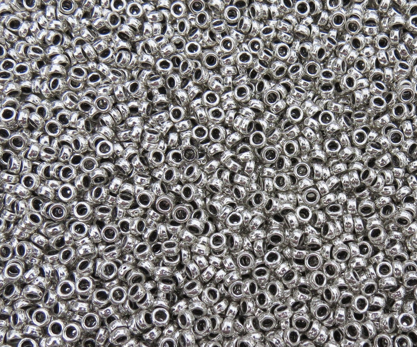 4x2mm Antique Silver Alloy Metal Smooth Rondell Spacer Beads - Qty 50 (MB100) - Beads and Babble