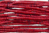 4x2mm Dyed Synthetic Stabilized Red Turquoise Heishi Beads - 16 Inch Strand (GEM28) - Beads and Babble