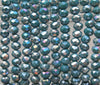 4x3mm Faceted Opaque Persian Turquoise AB Chinese Crystal Rondell Beads 9 Inch Strand (4CCS34) - Beads and Babble