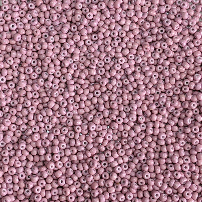 5/0 Opaque Cheyenne Pink Vintage Italian Glass Seed Beads 20 Grams (5CS18) - Beads and Babble