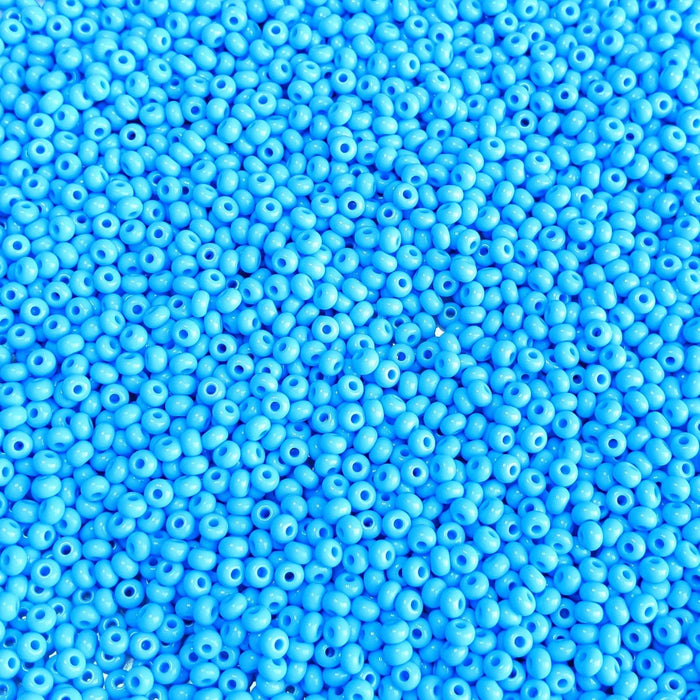 5/0 Opaque Light Blue Turquoise Czech Glass Seed Beads 20 Grams (5CS26) - Beads and Babble