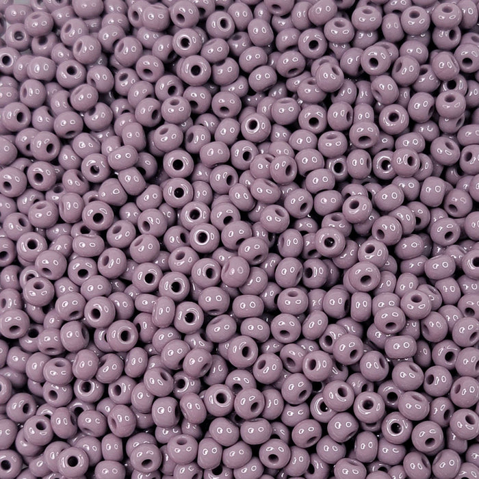 5/0 Opaque Medium Purple Czech Glass Seed Beads 20 Grams (5CS11) - Beads and Babble