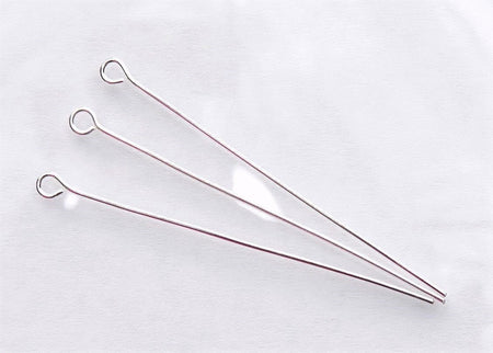 50x0.70mm Silver Finish Metal Eyepins - 22 Gauge - Qty 50 (EYP01) - Beads and Babble
