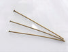 50x0.80mm Antique Brass Finish Metal Headpins - 21 Gauge - Qty 50 (HDP04) - Beads and Babble