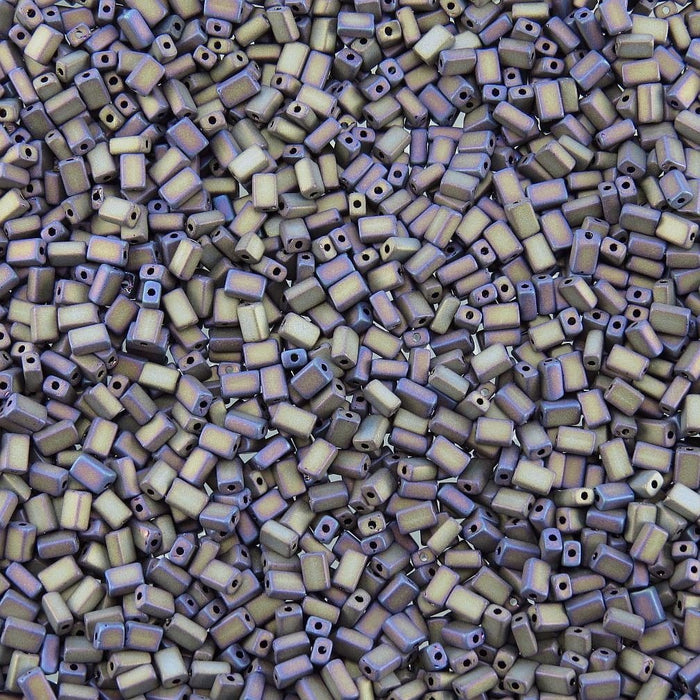 5x3.5mm Matte Opaque Purple Iris Czech Glass Baby Pillow Beads 15 Grams (PB39) SE - Beads and Babble