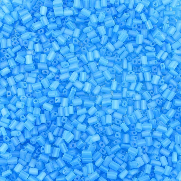 5x3.5mm Matte Transparent Aqua Iris Czech Glass Baby Pillow Beads 15 Grams (PB35) SE - Beads and Babble