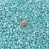 5x3.5mm Opaque Turquoise Luster Czech Glass Baby Pillow Beads 15 Grams (PB33) SE - Beads and Babble
