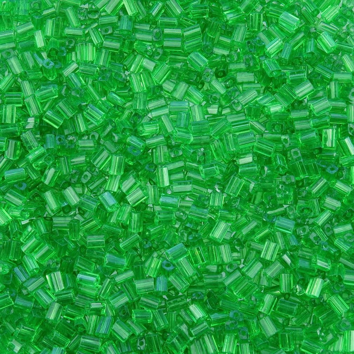 5x3.5mm Transparent Green Czech Glass Baby Pillow Beads 15 Grams (PB52) SE - Beads and Babble