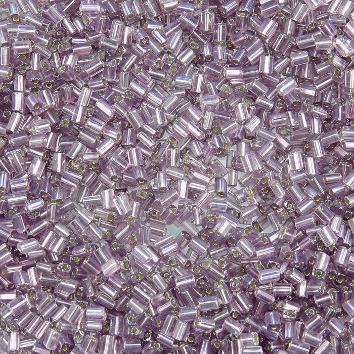5x3.5mm Transparent Light Amethyst Silver Lined Czech Glass Baby Pillow Beads 15 Grams (PB59) SE - Beads and Babble