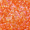 5x3.5mm Transparent Orange Iris Czech Glass Baby Pillow Beads 15 Grams (PB47) SE - Beads and Babble