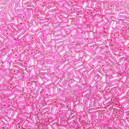 5x3.5mm Transparent Pink Silver Lined Czech Glass Baby Pillow Beads 15 Grams (PB57) SE - Beads and Babble