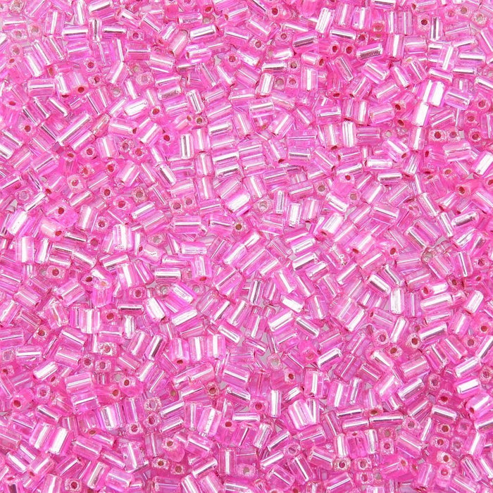 5x3.5mm Transparent Pink Silver Lined Czech Glass Baby Pillow Beads 15 Grams (PB57) SE - Beads and Babble