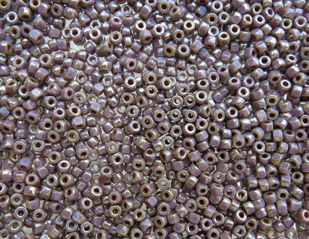 6/0 (1.6mm hole) Opaque Light Purple Picasso Czech MATUBO Pressed Glass Seed Beads 10 Grams (6MAT3) - Beads and Babble