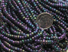 6/0 3 Cut Metallic Jet Purple Iris FirepolisH Czech Glass Seed Bead Strand Hank (3CUT9) - Beads and Babble