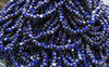 6/0 3 Cut Opaque Royal Blue White Stripe Picasso Czech Glass Seed Bead Strand (6CUT2) - Beads and Babble