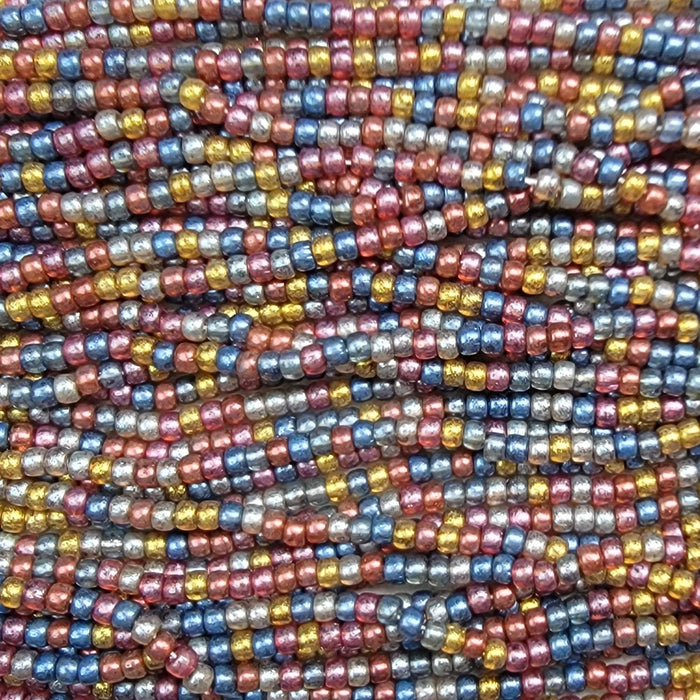 6/0 Aged Sahara Mix Czech Glass BonBon Seed Beads - 20 Inch Strand (BW48) - Beads and BabbleBeads