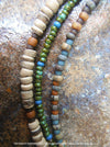 6/0 Frozen Striped Picasso Mix Czech Glass Seed Beads - 20 Inch Strand (BW17) - Beads and Babble