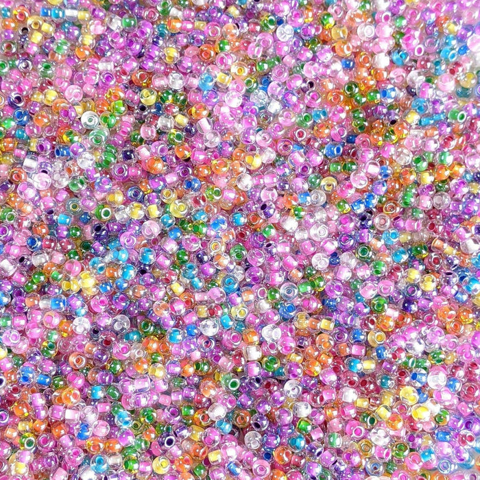 6/0 Mardi Gras Mix Czech Glass Seed Bead Mix 20 Grams (6CS279) - Beads and Babble