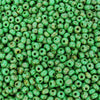 6/0 Opaque Green Picasso Czech Glass Seed Beads 20 Grams (6CS389) - Beads and Babble