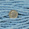 6/0 Opaque Pastel Blue Ceylon Czech Glass Seed Bead Strand (6BW170) - Beads and BabbleBeads