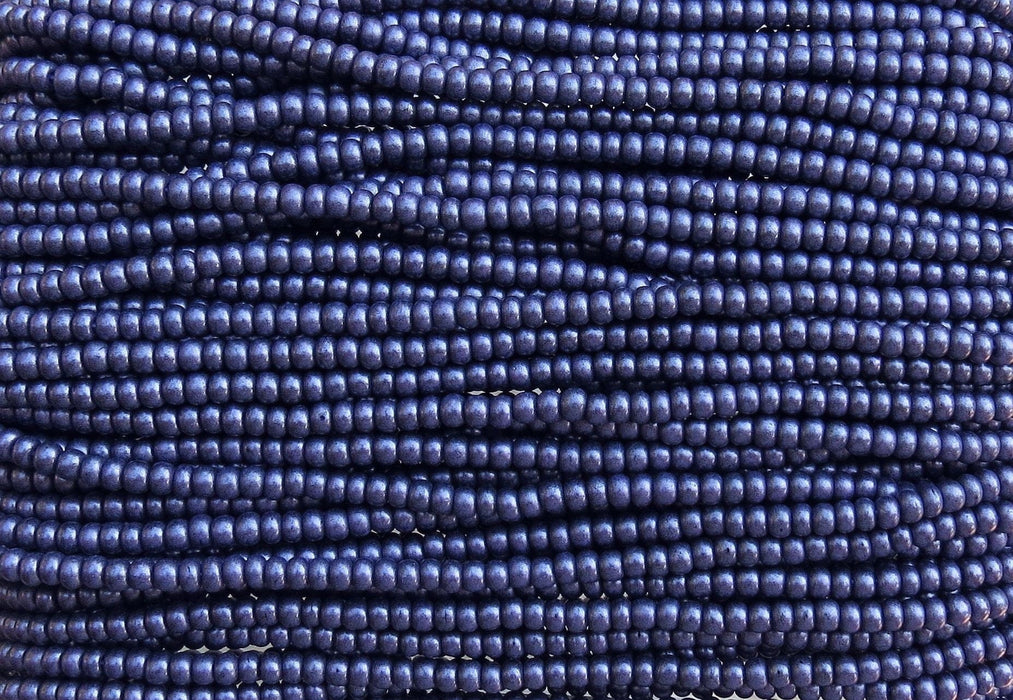 6/0 Opaque Purple Pearl Terra Colorfast Czech Glass Seed Bead Strand (CW243) - Beads and Babble