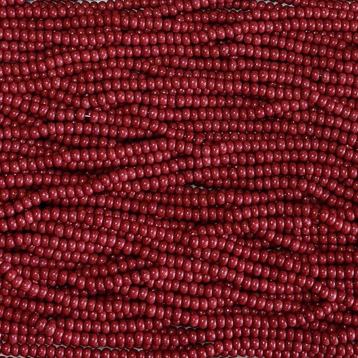 6/0 Opaque Rustic Brown Terra Intensive Coated Czech Glass Seed Bead Strand (6BW222) - Beads and BabbleBeads