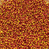 6/0 Opaque Yellow and Red Thick and Thin Striped Czech Glass Seed Beads 20 Grams (6CS411) - Beads and Babble