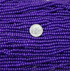 6/0 Silk Bright Purple Dyed Czech Glass Seed Bead Strand (6CW248) - Beads and Babble