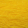 6/0 Silk Bright Yellow Dyed Czech Glass Seed Bead Strand (6CW250) - Beads and Babble