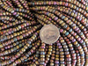 6/0 SILKY Aged Bronze AB Czech Glass Seed Bead Strand (CW158) - Beads and Babble