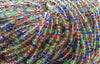 6/0 Transparent Color Mixed Stripes Czech Glass Seed Bead Strand (CW165) - Beads and Babble