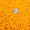 6.2mm Opaque Orange Czech Glass Tile Beads 20 Grams (TT19) - Beads and BabbleBeads