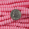 6.5x3mm Opaque Baby Pink Polymer Clay Saucer Beads - 15 Inch Strand (CLAY06) - Beads and Babble