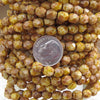 6mm Faceted Opaque Honey Wheat Picasso Czech Firepolished Glass Beads - Qty 30 (FP71) - Beads and Babble