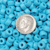 6mm Opaque Blue Turquoise (Coated) Czech Glass Crow Beads - Qty 50 (RC27) - Beads and BabbleBeads