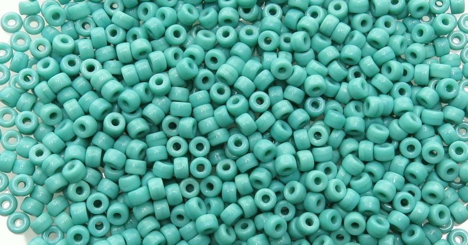 6mm Opaque Turquoise Czech Glass Crow Beads - Qty 50 (RC11) - Beads and BabbleBeads