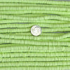 6x1mm Polymer Clay Opaque Kiwi Green Heishi Beads - 16 Inch Strand (6CLAY11) - Beads and Babble