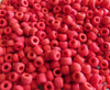 7mm (2mm Hole) Matte Opaque Red Vintage Italian Murano Glass Seed Beads 20 Grams (AS29) - Beads and Babble
