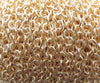 7x1mm Textured Light Gold Electroplate Iron Cable Chain - Sold by the Foot - (CHM38) - Beads and Babble