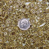 7x2mm Antique Gold Finish Alloy Metal Flat Square Spacer Beads - Qty 20 (MB118) - Beads and Babble