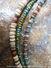 7x2mm Dark Brown Water Buffalo Bone Heishi Beads - 15 Inch Stand (AW24) - Beads and Babble