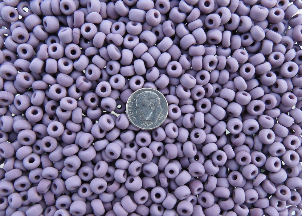 7x4mm (2mm Hole) Matte Opaque Purple Vintage Italian Murano Glass Crow Beads 20 Grams (AS39) - Beads and Babble